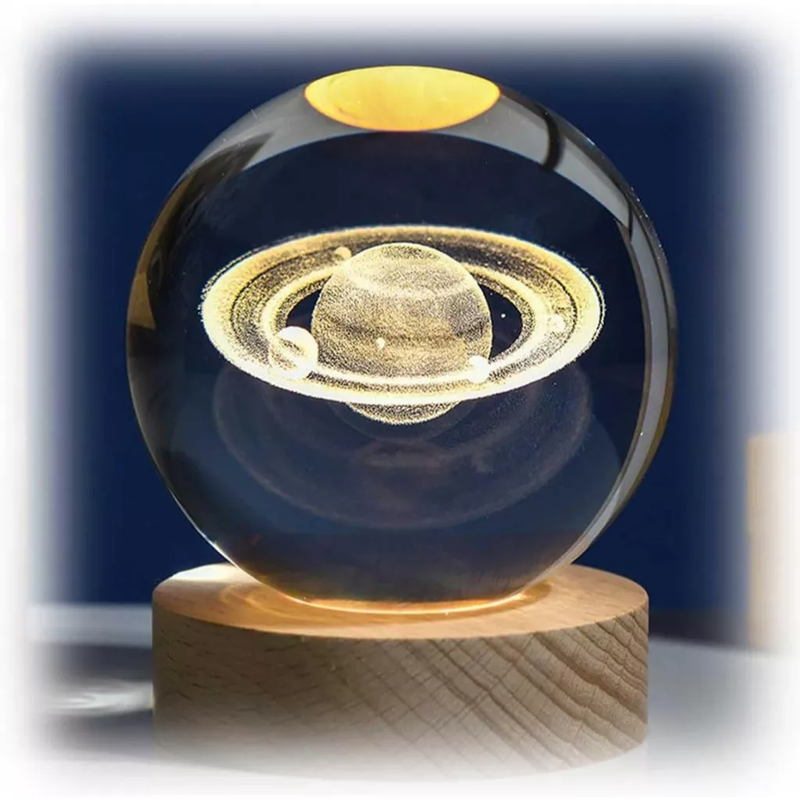 Luminária de Cristal Universo 3D